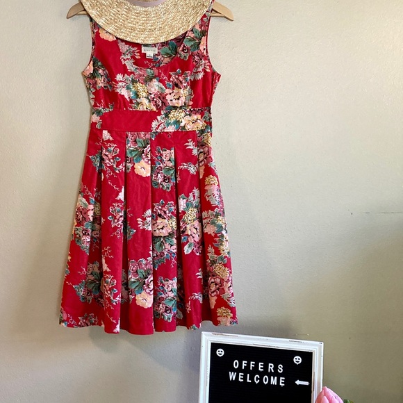 A-Line Floral Midi Dress - Picture 15 of 16